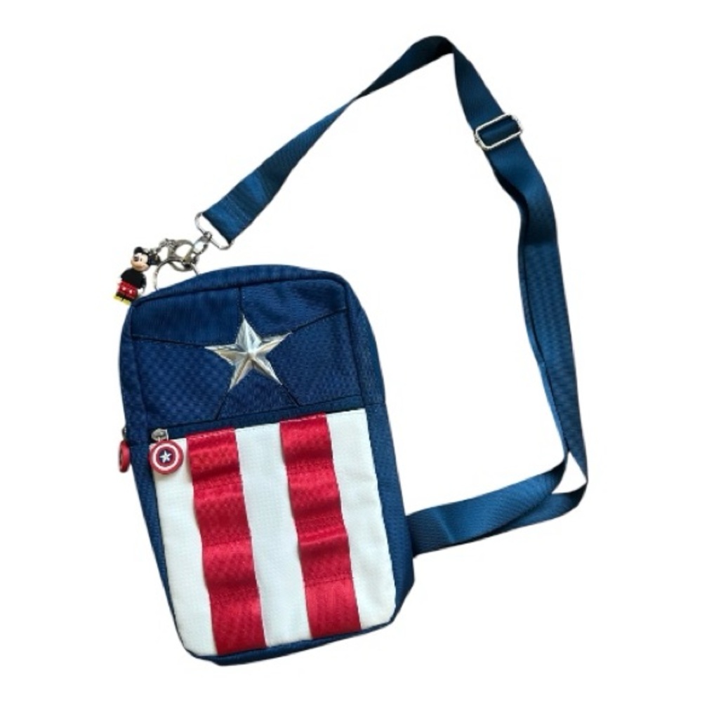 Disney Parks Marvel Captain America Sling Small Messenger Shoulder Bag Backpack